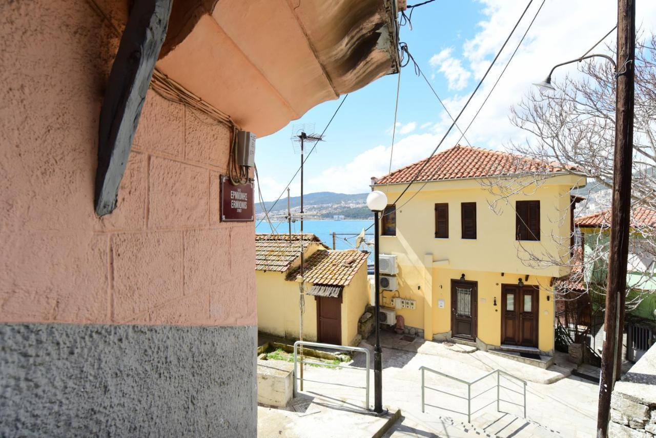 Golden Sea View - Old Town Apartment Kavála ภายนอก รูปภาพ